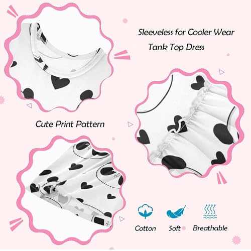 Girls' Dresses Toddler Summer Dress Sleeveless Dresses for Girls Cotton Sundress 2-8Y3