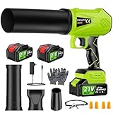 Mini Handheld Leaf Blower Cordless with 2×4.0Ah Battery and Charger,500,000 RPM,Extended Nozzle, Lightweight Small Turbo Jet Blower for Patio,Lawn,Yard,Snow Leaves and Dust Car Dryer 001