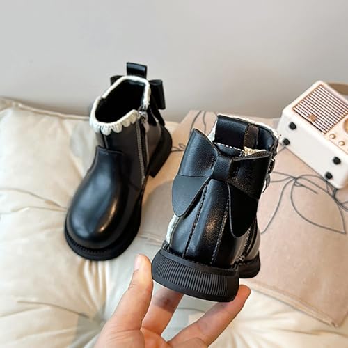 IWIHMIV Toddler Girl Winter Boots Girl Riding Boots Girl Ankle Boots Toddler Snow Boots Waterproof Warm Non-Slip Winter Boots4