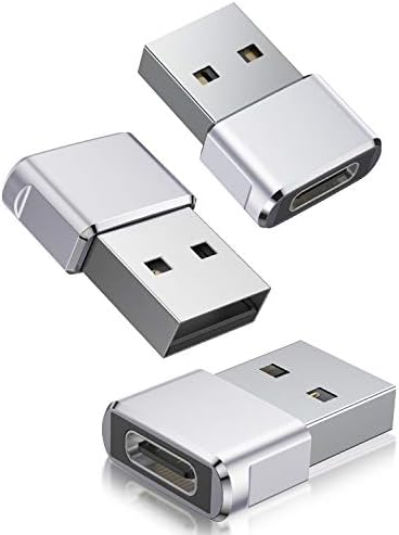 USB to USB C Adapter 3Pack,Type C Female to USB A Male Cable Converter for Apple Watch iWatch Series 7 8,iPhone 14 13 12 11 Max Pro Plus,iPad 10 9,Air 4 5 Mini 6,Samsung Galaxy S23 S22 S21