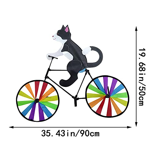 Creative Animal Garden Pinwheels Bicycle Wind Spinners Standing Pole Kids For Toys Ornaments Gardening Art Yard Decorative (A) #TOP6
