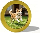 alfyng Round Photo Frame Wooden Wall Hanging Picture Frames for Home Office Wall Décor (Gold, 6 inch)