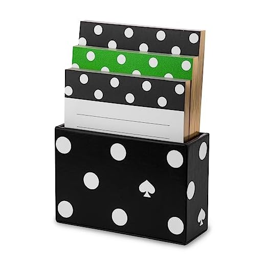 Kate Spade New York Notepad Holder with 3 Lined Writing Pads, Desktop Organizer Includes Mini Medium and Large Memo Pads, Picture Dot