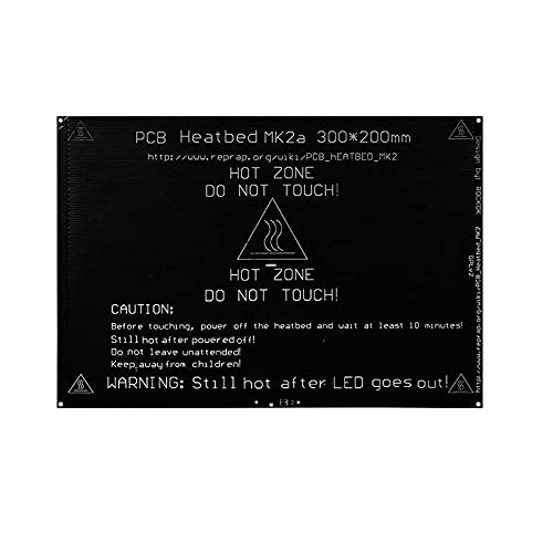 Lysee 3D Printer Parts & Accessories - Heated Bed Parts Hotbed Aluminum Plate PCB Board for 3D Printer QJY99 - (Size: Red 214x314x2.0mm)