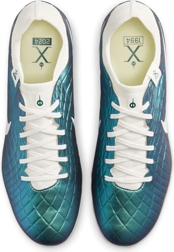 Nike Tiempo Emerald Legend 10 Pro FG Low-Top Soccer Cleats (FQ3248-300, Dark Atomic Teal/Sail) Size 4.54
