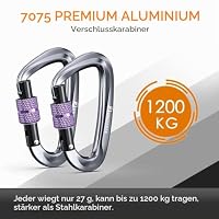 Brotree Karabiner mit 1200kg Belastbarkeit Schwerlast 12KN Karabinerhaken – Ansicht 4