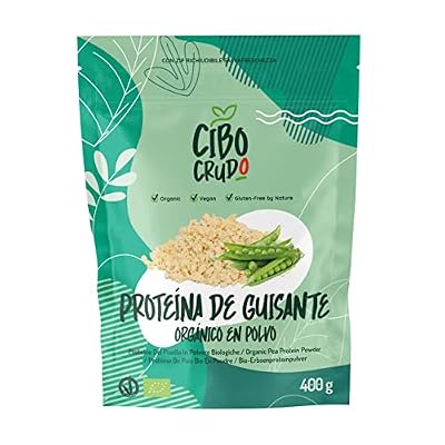 Proteina de Guisante en Polvo Ecologica – 400g. Proteina Vegana de Origen Vegetal. Pura sin Aditivos.