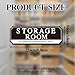 Storage Room Door Sign for Business and Home, Self-Adhesive Durable Modern Storage Room Sticker, Authorized Personnel Only Signs for Industry, Hospital, Restaurants, Private Area