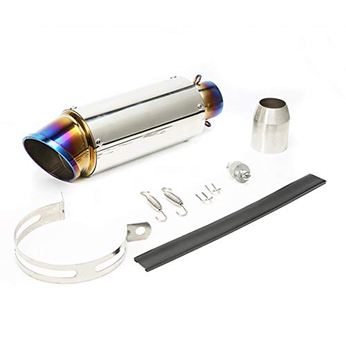 INNOGLOW Motorcycle Exhaust Pipe Muffler Fit For Dirt Bike Street Bike Scooter ATV Quad and Any Other Bike with Inlet Diameter 51mm