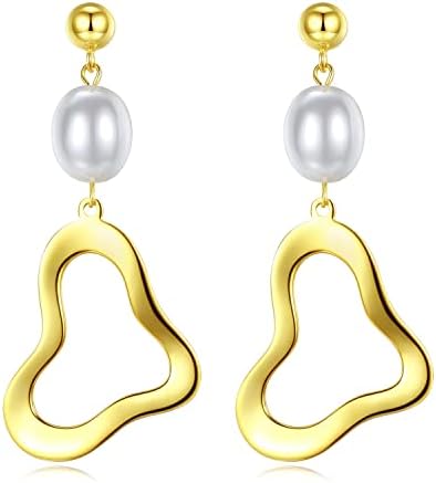 JOERPH 925 Sterling Silver Pearl Earrings Fashion Jewellery Christmas Gifts for Women Girls