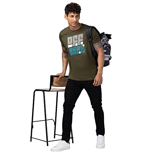 Image of Spykar Round Neck Half Sleeves Cotton Blend Slim Fit T-Shirt for Men