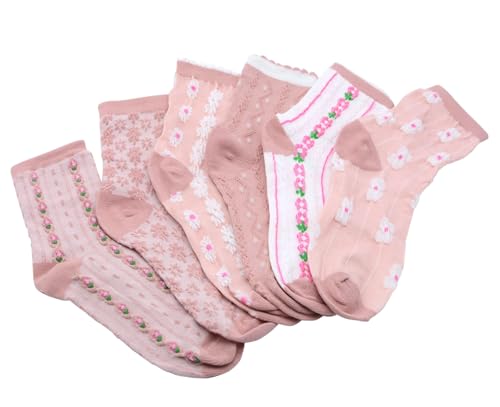 Image of YYaaloa Womens Above Ankle Crew Socks Casual Cotton Socks Cute Fun Novelty Girl Thin Dress Socks