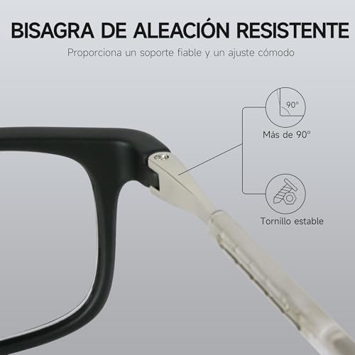 Miniatura 4 de New Vision Gafas Presbicia Hombre, Gafas De Presbicia Cierre Imán, Longitud Ajustable, Gafas De Lectura Para Hombre Y Mujer, Nv2904 Negro, 2.5, Diopters