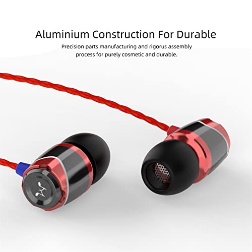 Image of Soundmagic E10C in-Ear Wired Headphones with Mic (Red)