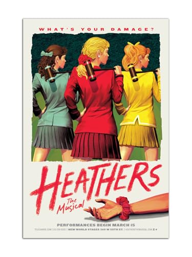 YOWAMEO Heathers The Musical 90s 80s Retro Poster Wall Art Decoration Room Aesthetic Canvas Painting Bedroom Picture (16x24inch(40x60cm))