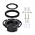 XerusDash RV Toilet Seal and 3 Inch Floor Flange Kit for Dometic 300 310 320 Series, Replaces 385345892 385311652 385311658, RV Toilet Base and Flush Gasket Set with Hardware