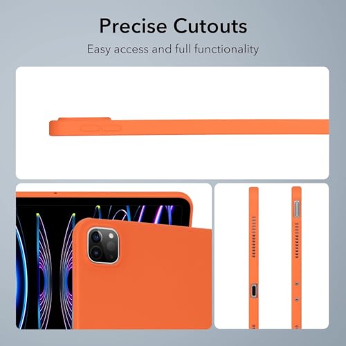 Coque iPad Pro 13 M4 2024 silicone orange mince et légère
