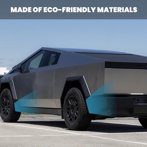 Image of Mud Flaps Compatible with Tesla Cybertruck 2024+ | No Drilling, All-Weather Splash Guards for Front & Rear | Full-Surround Protection, Winter Mud and Dirt Defense (Set of 4)