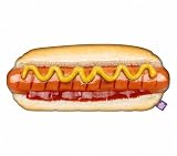All About Vibe Hot Dog Pillow, Realistic 3D Novelty Throw Pillow