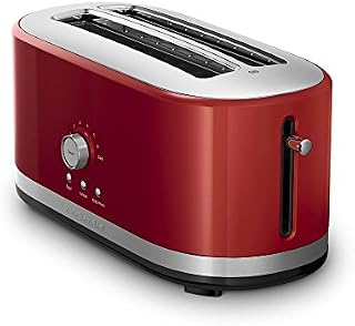KitchenAid 4-Slice Long Slot Toaster with High Lift Lever | Empire Red (Renewed)
