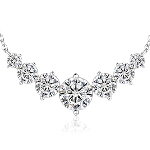 Moissanite Necklace for Women, 1.7-...
