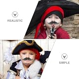 Gadpiparty 2 sztuki sztucznych wąsów, nowatorskie wąsy, realistyczne wąsy, sztuczna broda i wąsy, szara broda przebrana broda cosplay-broda, materiał dla mężczyzny
