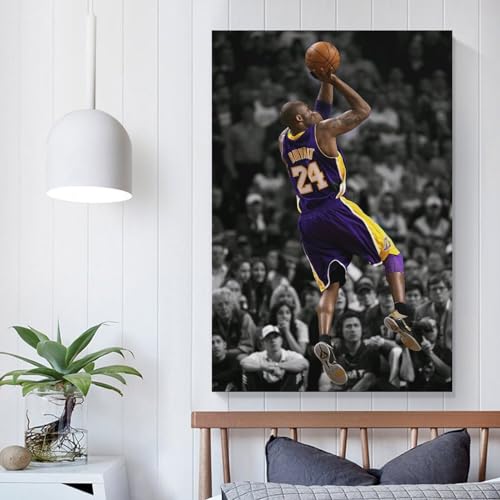 NBA選手コービー・ブライアントアートポスターHD プリント キャンバス ポスター モダン ウォールアート 部屋飾り 素晴らしいギフト すぐに掛けられます16x24inch(40x60cm) [4]