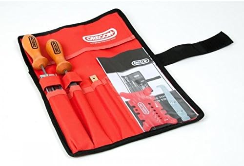 Oregon 5/32" 4 mm Quality Chainsaw Chain Filing Kit In Tool Roll Pouch 558488