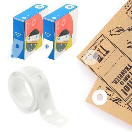 500 Stück Lochverstärker Selbstklebend Lochverstärkungsringe, 2 Boxen 15 mm transparent, Weiß Lochverstärker Selbstklebend, Ringlochverstärker Papierlochschützer für Lose Blätter