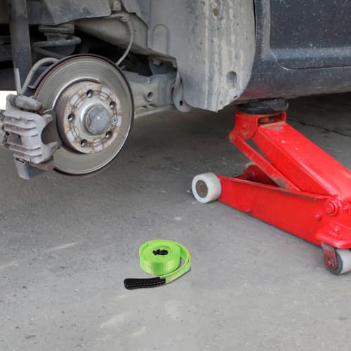 ARTSEWPLY 高強ポリエステル牽引ロープ 対応 中号シャックル付 トラック車両用緊急救援ストラップ 牽引 固定 引っ張り作業向け