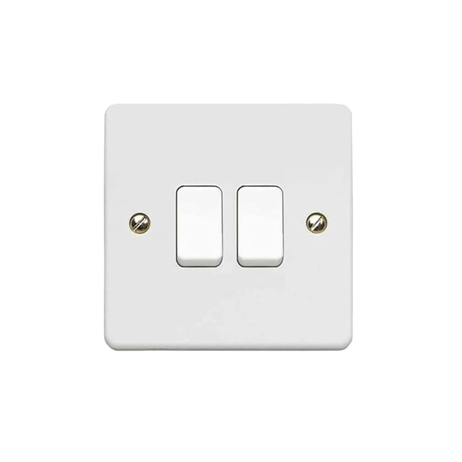 Double Wall Light Switch, 2 Gang 2 Way Light Switchs with Screws,