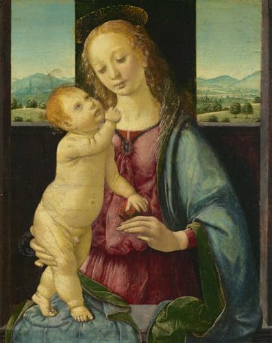 Lienzo Dama col bambino Lorenzo Di Credi regalo cultural