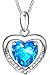 Floray Cristal Collares Corazón Colgante plata esterlina Cadena 45cm