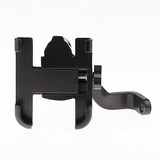 Image of HUMBLE Universal Mobile Phone Holder Waterproof Easy Adjustable Rear View Mirror Mount Solid Metal Stand up to 7 inch Suitable for Bicycle, Motorcycle, Bike Scooty Fits All Smartphones (Black)