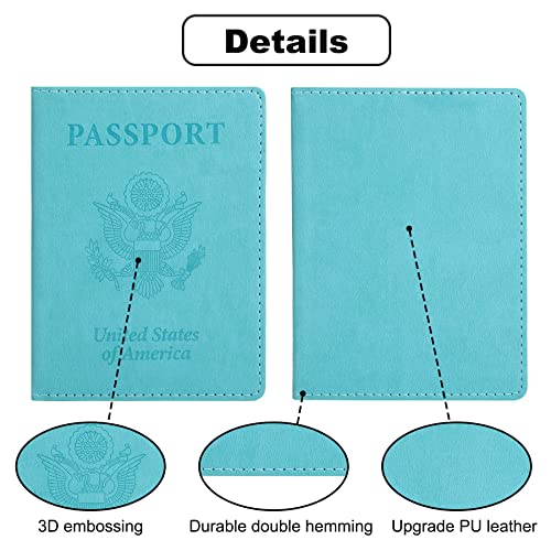 Labato Passport Holder Women, Passport Wallet Travel Document Organizer, Waterproof Cruise Accessories Must Haves, Travel Essentials Pu Leather Passport Cover For Women Men, Mint #TOP2