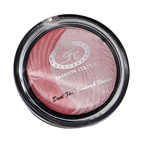 Image of FASHION COLOUR Dual Face Powder & Blusher | Easy Blend | Highly Pigmented | Natural Glow | Face Makeup Blush For Cheekbones & Highlighting | Face Blusher For All Skin Tones | Shade 08