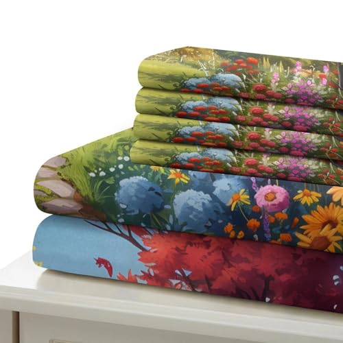 Housse de couette imprimé 3D de qualité supérieure motif cottage - 7