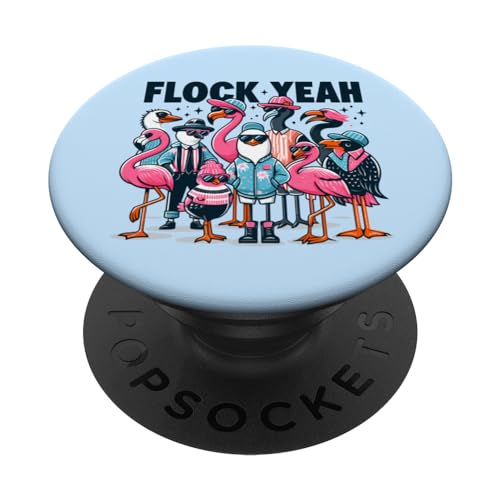 Flock Yeah - Flamingo Funny Pink Bird Lovers Summer Women PopSockets PopGrip Intercambiable