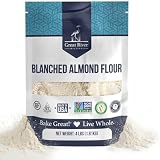 Great River Milling Blanched Almond Flour | Finely Ground Gluten Free Baking Alternative | Made from Whole Blanched Almonds | Non-GMO, Glyphosate Free, Kosher, Vegan Certified | 4 Lb