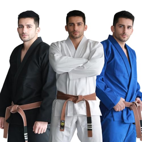 NAMAZU BJJ Gi for men Kimonos BJJ Uniform Brazilian Jiu Jitsu Suit (Black, SIZE-A4)