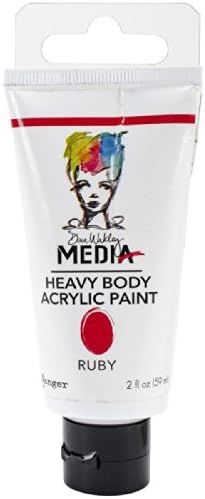 Ranger Dina Wakley Media Heavy Body Acrylic Paint 2oz-Ruby,
