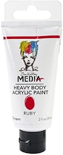 Ranger Dina Wakley Media Heavy Body Acrylic Paint 2oz-Ruby,