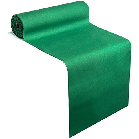AH American Homestead Paper Dining Table Runner for Party 78 ft = 20 Perforated Table Runners 16” x 48”- Disposable Linen-Like Table Cover Roll - Strong, Absorbent & Compostable (Green) Cover