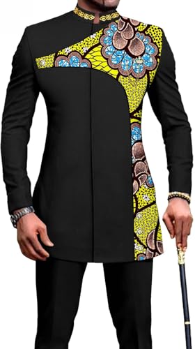 Tenue traditionnelle indienne et africaine en tissu haut de gamme pour homme