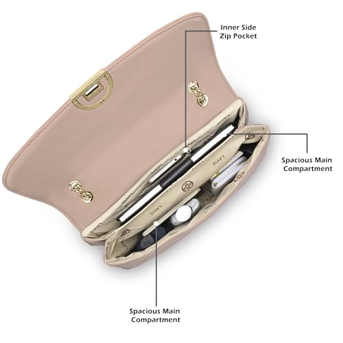 Image of Lavie Luxe Women's Monogram Wella 3-Compartment Satchel Handbag | Satchel Bag for Work | Ladies purse | Stylish Shoulder Bag | Gift For Women