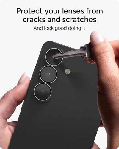 Image of ZAGG Glass Elite Samsung Galaxy S26 Camera Lens Protector - Silver, Anti-Reflective, 5X Stronger Impact & Scratch Resistant Aluminosilicate Glass - Easy Installation, Smudge-Free Surface