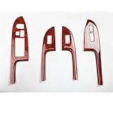 Right Hand Drive Car Door Armrest Window Lift Switch Cover Trim ABS Styling 4pcs, Compatible for Honda Compatible for Accord 7th 2004 2005 2006 2007