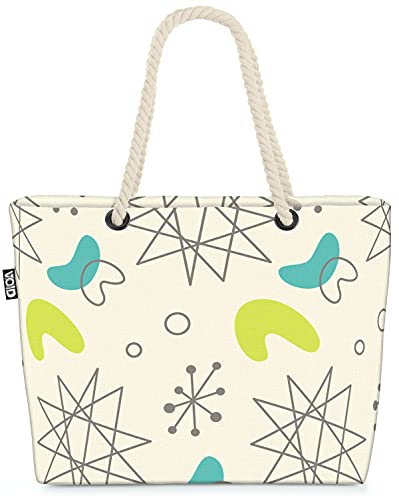VOID Salon rétro Design Déco Sac de Plage XXL 58x38x16cm 23L provisions Voyage bandoulière Beach Bag Shopper