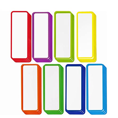 32pcs Magnetic Dry Erase Labels, 4" x 2" Colorful Magnetic Name Tags