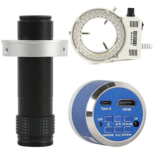 ラボ用顕微鏡アクセサリー 12mp 4K 1080p産業用電子デジタルCマウント顕微鏡(120x lens with Light)